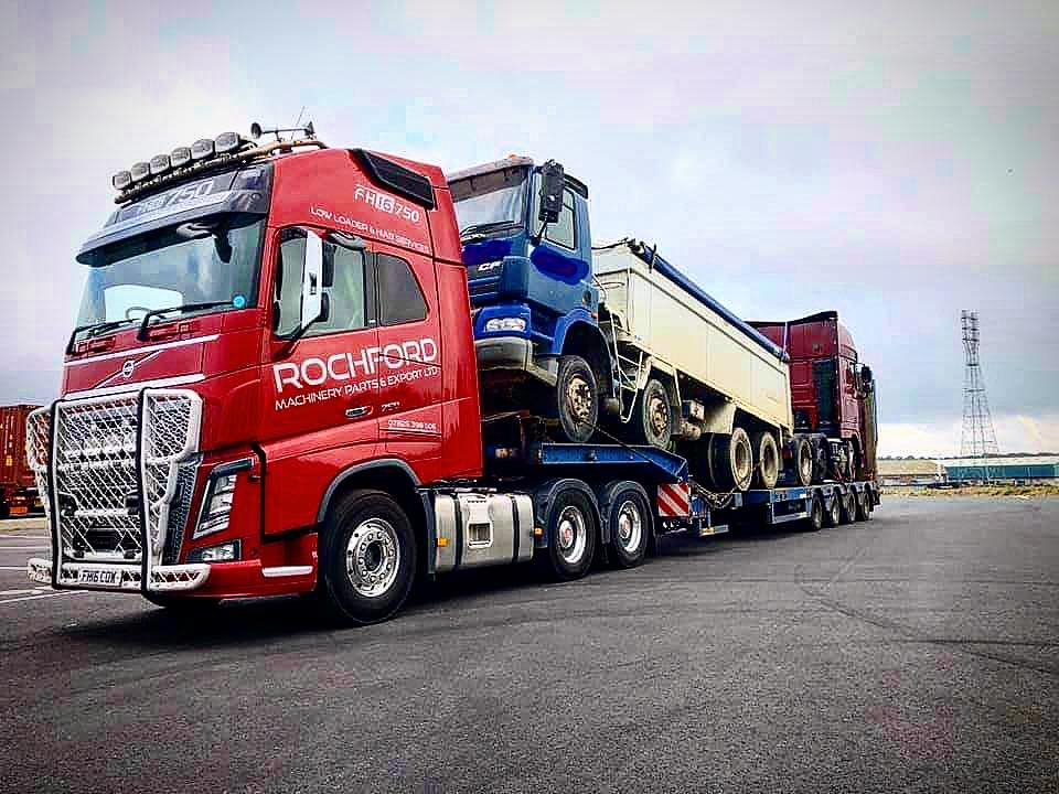 Rochford Truck carrying a heavy duty machinery